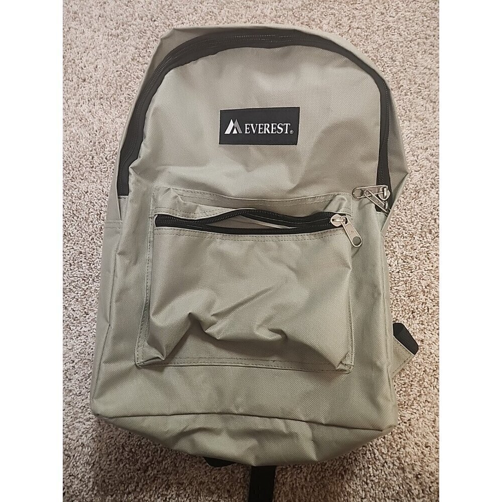 Classic Basic Small Student Backpack Bag Sage Green Color